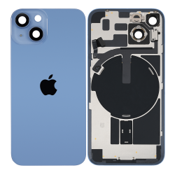 Tapa Trasera de Cristal iPhone 14 Plus (Azul) (Componentes Preinstalados) (OEM)