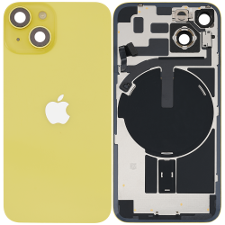 Tapa Trasera de Cristal iPhone 14 Plus (Amarillo) (Componentes Preinstalados) (OEM)