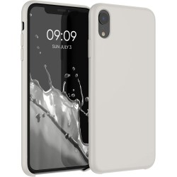 Funda de Silicona Ultra Suave iPhone iPhone XR Blanco Piedra