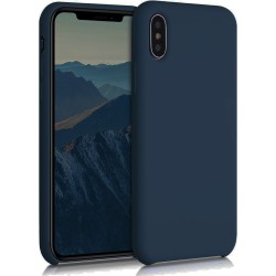 Funda de Silicona Ultra Suave iPhone iPhone XS Max Azul Cobalto