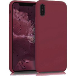 Funda de Silicona Ultra Suave iPhone iPhone XS Max Rojo Rosado