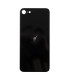 Tapa Trasera de Cristal iPhone SE (2022) (Agujero Ampliado) (EU) (Negro) (OEM)