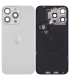 Tapa Trasera de Cristal iPhone 15 Pro Max (Titanio Blanco) (Componentes Preinstalados) (Lente Cristal de Zafiro) (OEM)