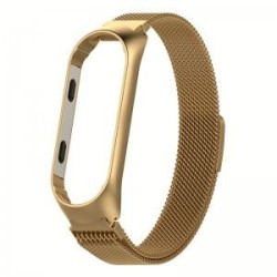 Pulsera Metálica Milanesa Xiaomi Mi Band 3 / 4 Oro