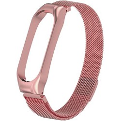 Pulsera Metálica Milanesa Xiaomi Mi Band 3 / 4 Oro Rosa