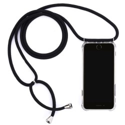 Funda iPhone 7 / 8 Transparente con Cordón Negro