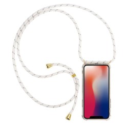 Funda iPhone 11 Pro Transparente con Cordón Blanco