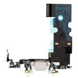 Flex de Carga, Audio y Micrófono iPhone 8 / SE (2020) Gris / Blanco ORIGINAL