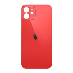 Tapa Trasera de Cristal iPhone 12 (Agujero Ampliado) (EU) (Rojo)