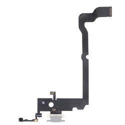 Flex de Carga y Micrófono iPhone XS Max (Plata)